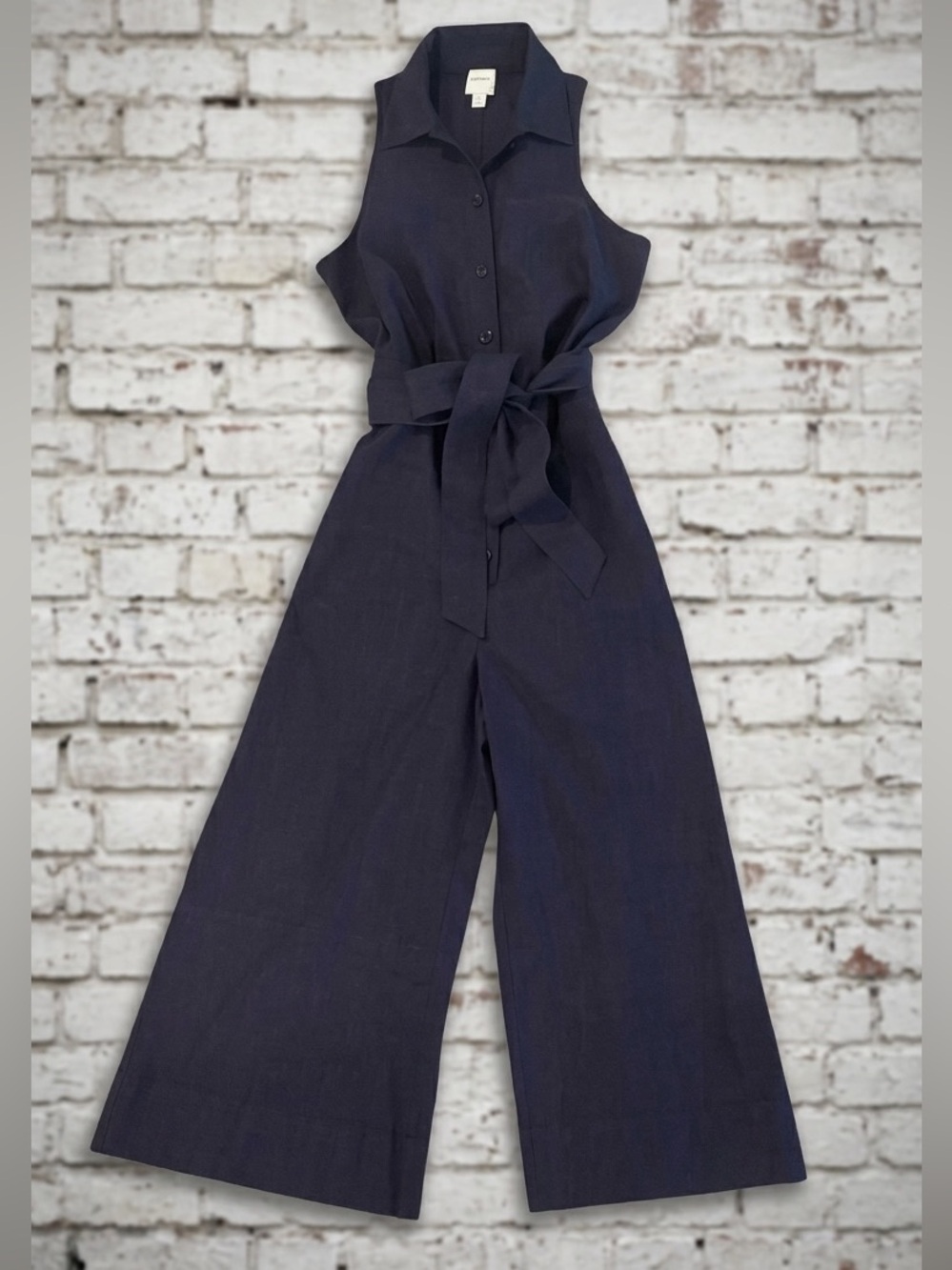 Maeve Halter Button-Front Jumpsuit